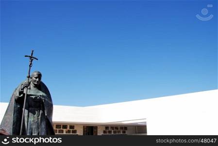 Pope John Paul II and Basilica of Most Holy Trinity,Fatima, Portugal