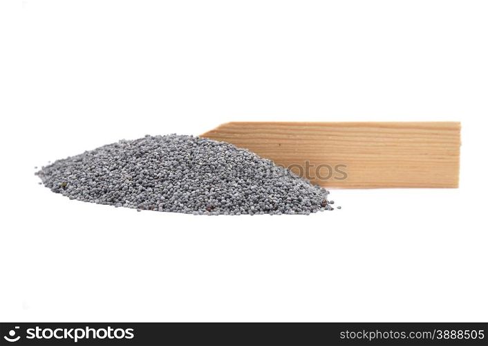 Poppy seeds at plate