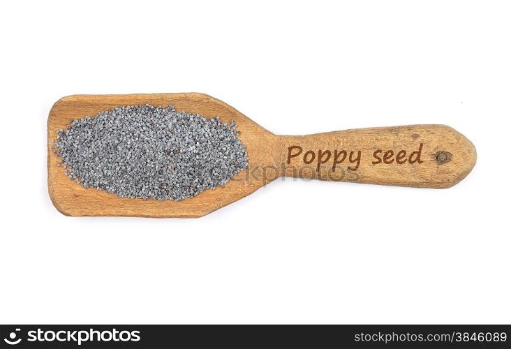 Poppy seeds on shovel