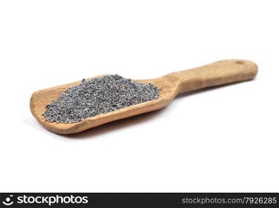 Poppy seeds on shovel