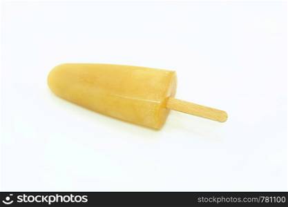 Popsicle on a stick isolated on white background