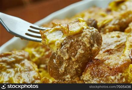 Pork Chops  Scalloped Potatoes Casserole  ,delicious hearty meal