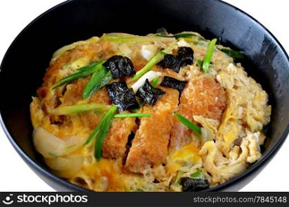 pork cutlet bowl , katsudon, japanese food