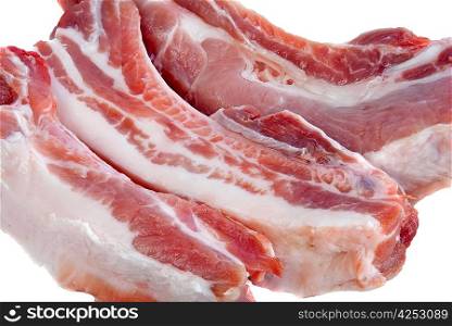 Pork ribs isolated on white background