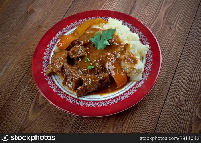 Porkolt - Porkolt,meat stew which originates from Hungary, but is eaten throughout Central Europe and the Balkans.