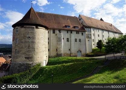 PORRENTRUY, SWITZERLAND ? CIRCA JULY 2015 Old castle