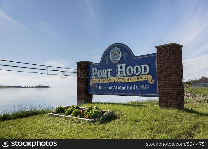 Port Hood sign at Ceilidh Trail, Cape Breton Island, Nova Scotia, Canada