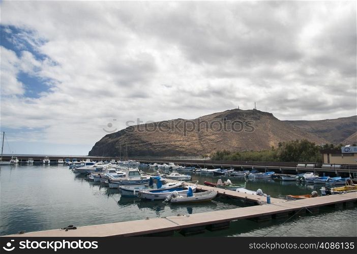 port of the island of Gomera park where all boats