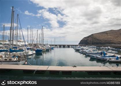 port of the island of Gomera park where all boats