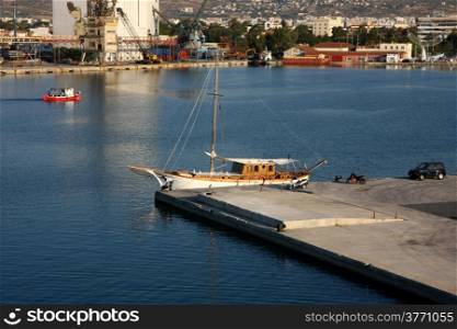 Port of Volos,Greece,view from the ferry
