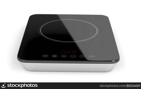 Portable induction cooktop on white background