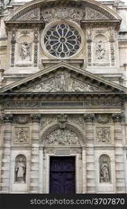 Portal of the Church Saint Etienne du Mont, Paris, France