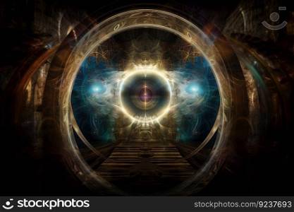 portal to otherworldly dimension, beyond space and time, where dreams and visions come true, created with generative ai. portal to otherworldly dimension, beyond space and time, where dreams and visions come true