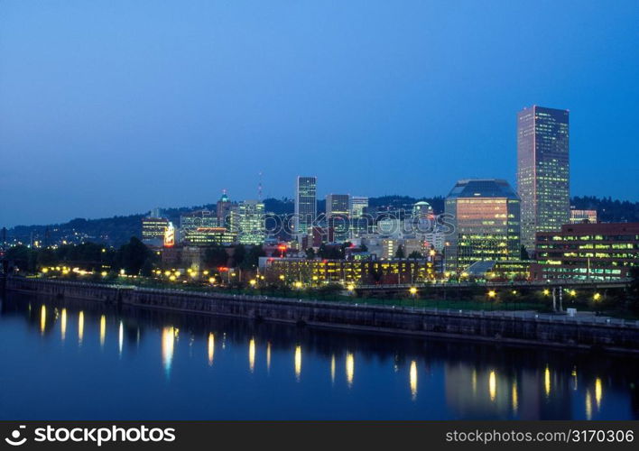 Portland Cityscape at Dawn