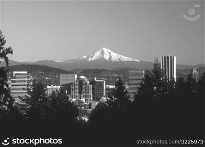 Portland Cityscape With Mt. Hood
