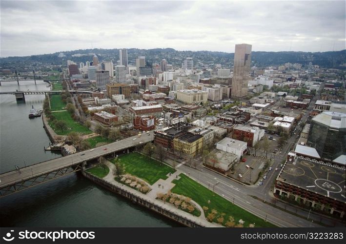 Portland Cityscape With The Willamette River