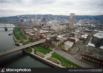 Portland Cityscape With The Willamette River