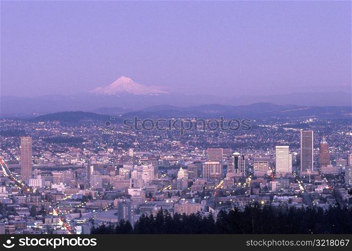 Portland Oregon and Mount Hood