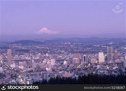 Portland Oregon and Mount Hood