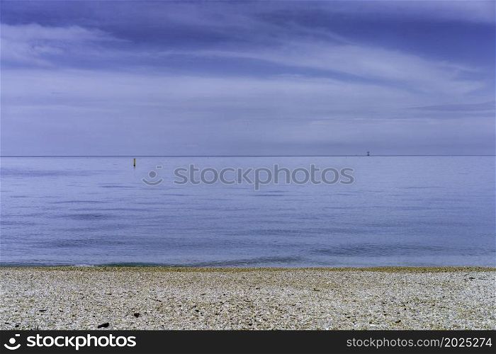 Porto Sant Elpidio, Fermo province, Marche, Italy: the beach at springtime (June)
