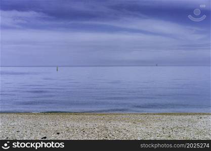 Porto Sant Elpidio, Fermo province, Marche, Italy: the beach at springtime (June)