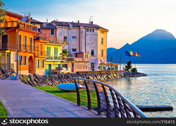 Porto village on Garda lake waterfront view, Veneto region of Italy