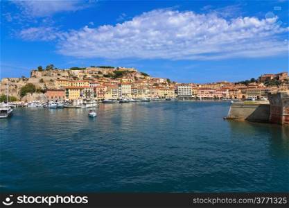 Portoferraio from the sea, Elba island, Tuscany, Italy