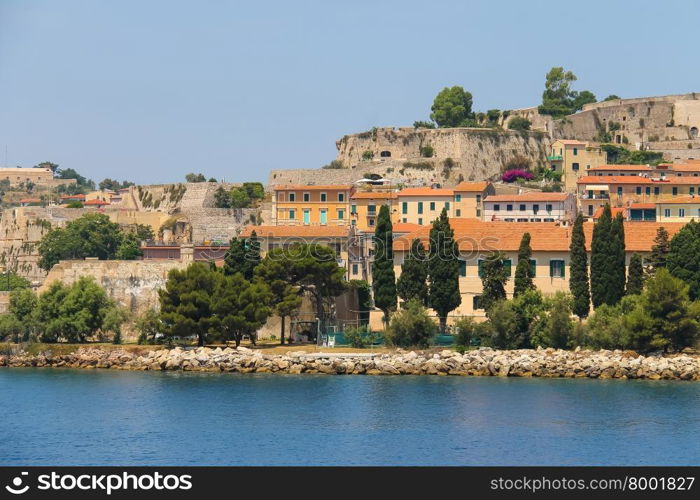 Portoferraio from the sea, Elba island, Tuscany, Italy