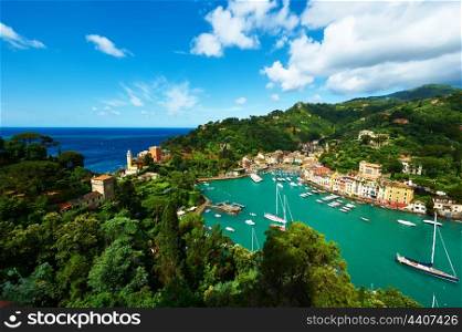 Portofino village on Ligurian coast in Italy
