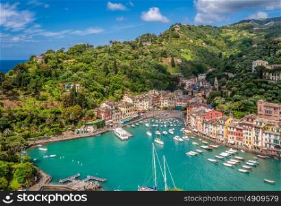 Portofino village on Ligurian coast in Italy