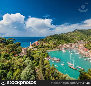 Portofino village on Ligurian coast in Italy