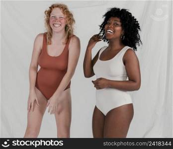 portrait african blonde young women looking camera