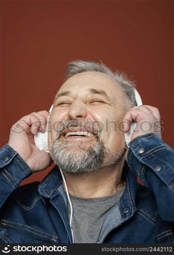 portrait bearded man with headphones 5