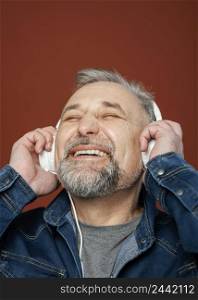 portrait bearded man with headphones 5