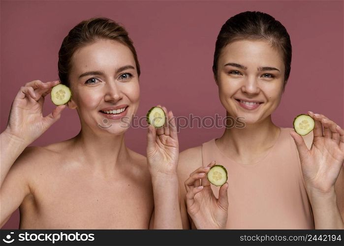 portrait beautiful women smiling