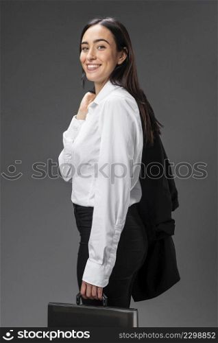 portrait businesswoman wearing formal suit 3