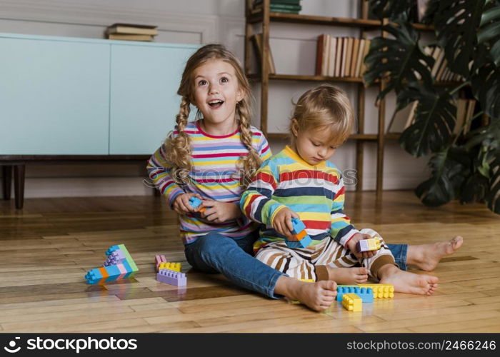 portrait childrens playing