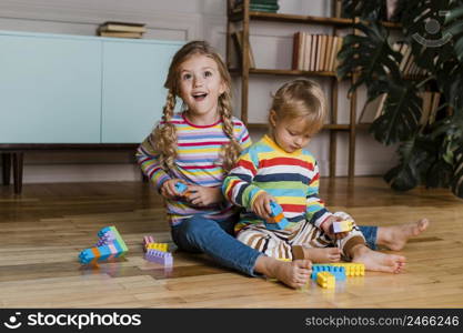 portrait childrens playing