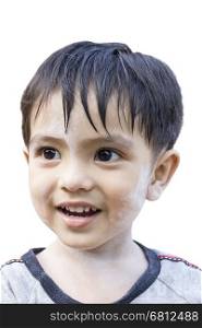 Portrait closeup of smiling Thai children