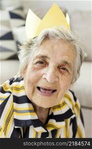 portrait elderly grandmother smiling