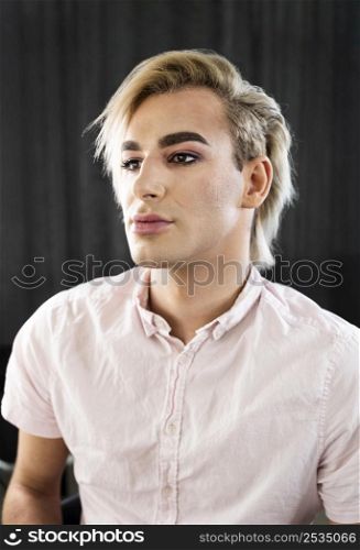 portrait handsome male make up look 4