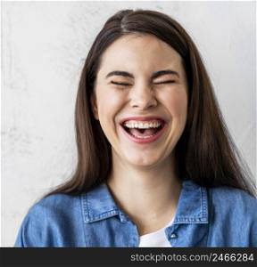 portrait happy laughing woman 2