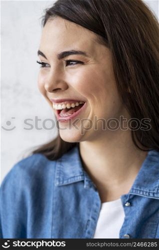 portrait happy laughing woman 3