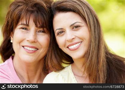 Portrait Hispanic mother and adult daughter