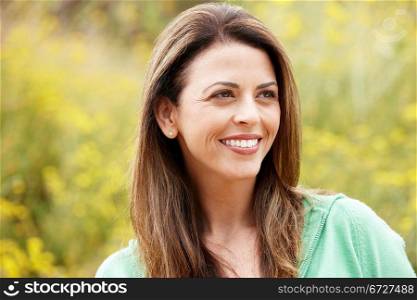 Portrait hispanic woman outdoors