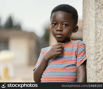 portrait little boy outdoor 2