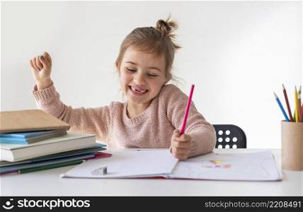portrait little girl coloring_2