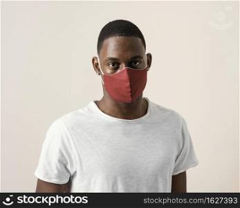portrait man wearing face mask