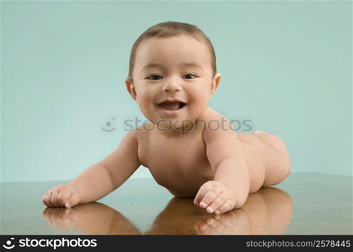 Portrait of a baby boy smiling