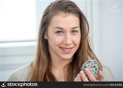 portrait of a beautiful and smiling young woman